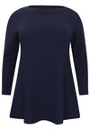 Tunic flare boat neck BUBLÉ - blue - #4