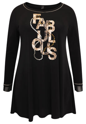 Tunic wide bottom Fabulous - black  - #4