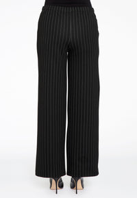 Trousers wide PINSTRIPE - black - #2