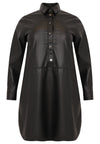 Blouse-dress FAUX LEATHER - black