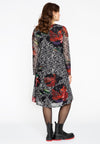 Dress A-line PAINTED - black - #3