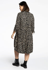 Dress ruffled STONES - black - #3
