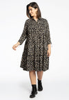 Dress ruffled STONES - black - #2