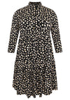 Dress ruffled STONES - black - #4