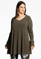 Tunic wide bottom frill DOLCE - green - #1