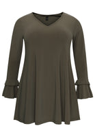 Tunic wide bottom frill DOLCE - green - #4