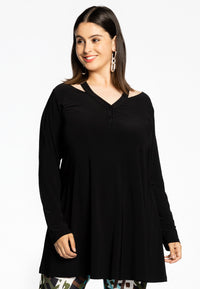 Tunic wide bottom strap DOLCE - black - #1