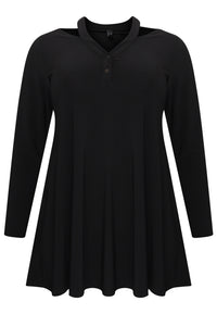 Tunic wide bottom strap DOLCE - black - #4