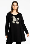 Tunic wide bottom POODLE - black 