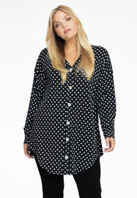 Blouse wide POLKADOT - black - #1