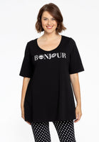 Tunic flare BONJOUR organic cotton - black - #1