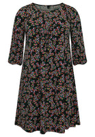 Dress puffed sleeves RUBY - black  - #4