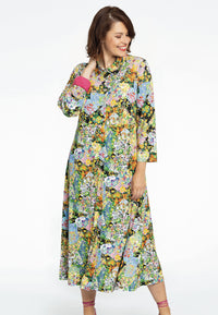 Blouse-dress FLOWERY - black - #1