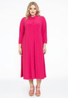 Robe-chemisier longue dolce - rose