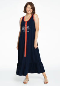 Dress long frill bottom - blue - #2