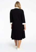 Dress contrast collar DIAGONAL - black  - #3