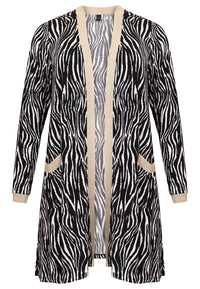 Cardigan lurex rib ZEBRA - black - #4