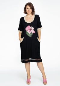 Dress short sleeve FLOR - black - #2