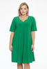 Dress A-line double v-neck DOLCE - green 