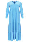 Dress frilled long DOLCE - light blue - #3