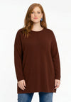 Pull carré cachemire - marron