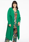 Cardigan drape neck cashmere - green