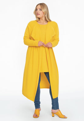 Cardigan drape neck cashmere - yellow - #2