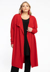 Cardigan col drapé cachemire - Rouge