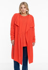 Cardigan drape neck cashmere - orange