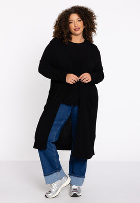 Cardigan long Woolmix - black  - #2