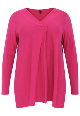 Pullover V-neck - pink - #4