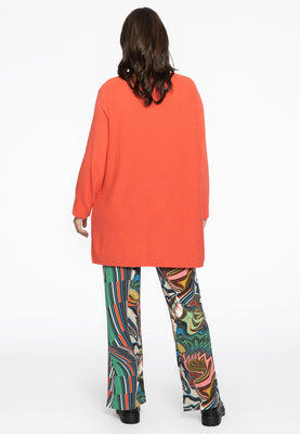 Pullover V-neck - orange  - #3