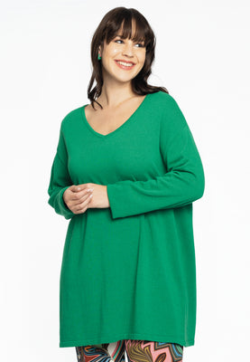 Pull v-neck cashmere - green  - #1