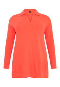 Pullover polo collar - orange - #4
