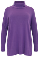 Pullover high neck rib - purple  - #4