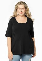 T-shirt COTTON - black  - #1