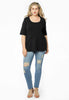 T-shirt COTTON - black  - #2