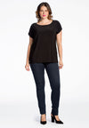 T-shirt cap sleeves DOLCE - black