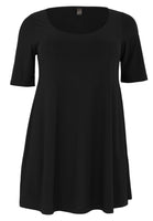 Tunic wide bottom deep neck DOLCE - black  - #4