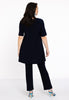 Tunic wide bottom deep neck DOLCE - blue - #3