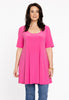 Tunic wide bottom deep neck DOLCE - pink