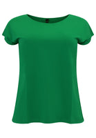 T-shirt cap sleeves COTTON - green  - #3