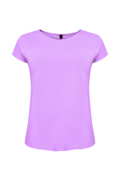 T-shirt cap sleeves COTTON - light purple - #4