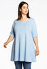 Tunic wide bottom COTTON - light blue