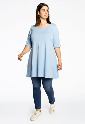 Tunic wide bottom COTTON - light blue - #2