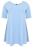 Tunic wide bottom COTTON - light blue - #4