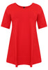 Tunic wide bottom COTTON - red  - #4