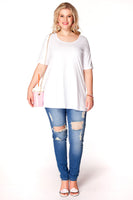 Tunic flare COTTON - white  - #2