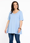 Tunic flare COTTON - light blue