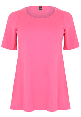 Tunic flare COTTON - pink - #4